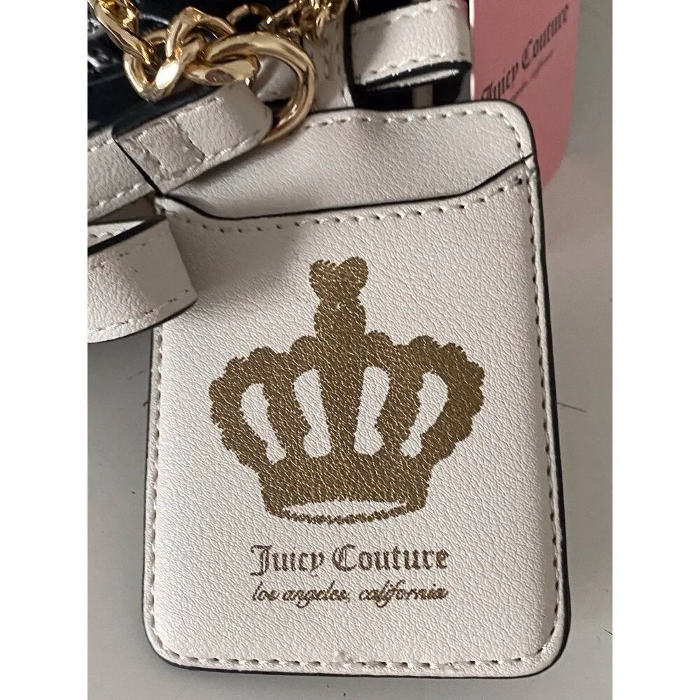 Juicy Couture Classic Scottie Dogs Satchel Crossbody Liquorice Crystal Card Case